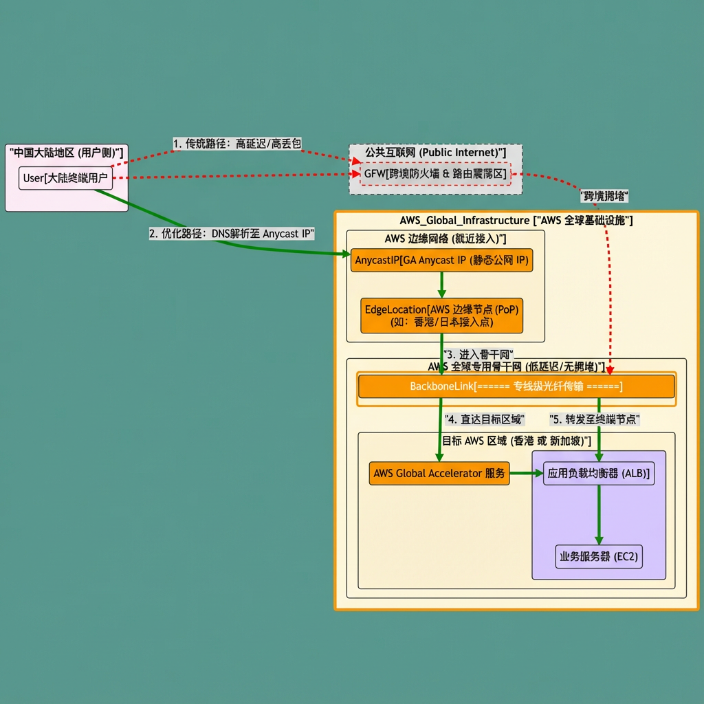 AWS Global Accelerator 实行架构图