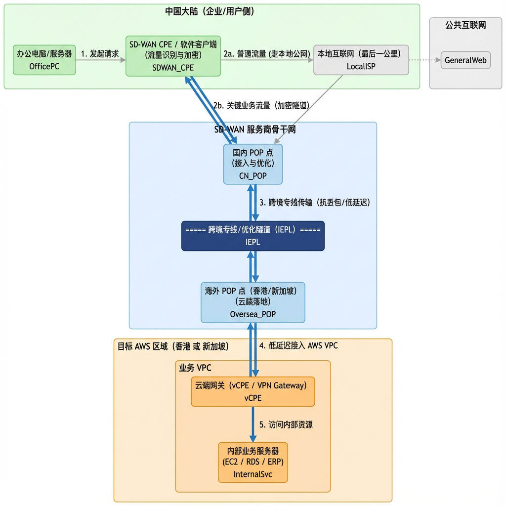 SDWAN 实行架构图
